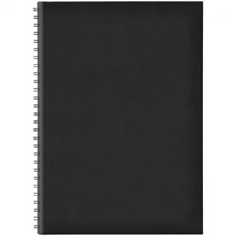 Agenda nedatata B5 TUCSON hartie offset alb spira ascunsa coperta negru