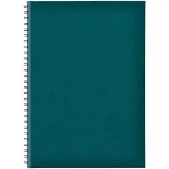 Agenda nedatata B5 TUCSON hartie offset alb spira ascunsa coperta verde petrol