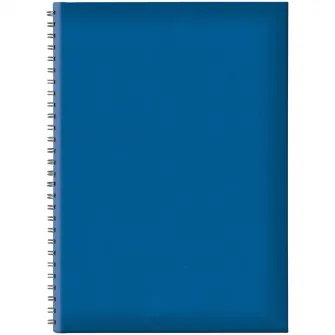 Agenda nedatata B5 TUCSON hartie offset alb spira ascunsa coperta albastru