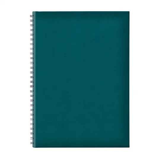 Agenda nedatata B5 TUCSON spira ascunsa coperta verde petrol