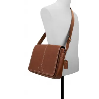 Aldo, Geanta messenger din piele ecologica, Maro cognac