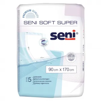 Aleze / Protectii pentru pat Seni Soft Super, 90 x 170 cm, 5 buc