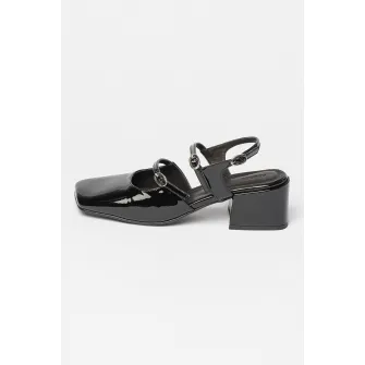 ALOHAS, Pantofi din piele cu toc masiv Withnee, Negru, 36