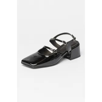 ALOHAS, Pantofi din piele cu toc masiv Withnee, Negru, 36