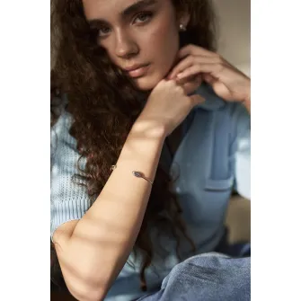 Amelia Parker, Bratara rigida de otel inoxidabil, Argintiu