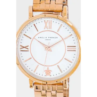Amelia Parker, Ceas quartz cu logo pe cadran, Auriu
