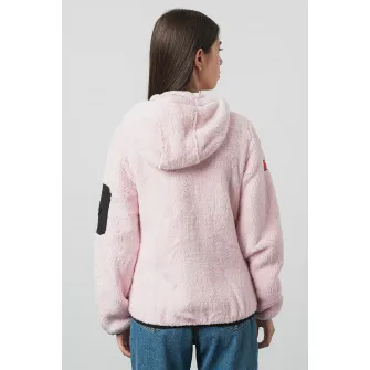 Anapurna, Hanorac cu fermoar Ulebana Plush, Roz pal, XL