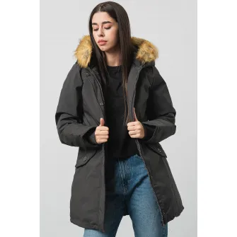 Anapurna, Jacheta parka cu logo Dinastiana, Negru stins, XL