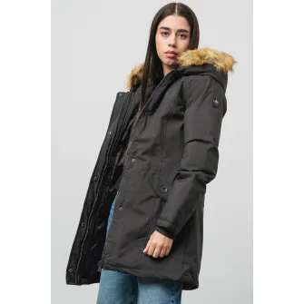 Anapurna, Jacheta parka cu logo Dinastiana, Negru stins, XL
