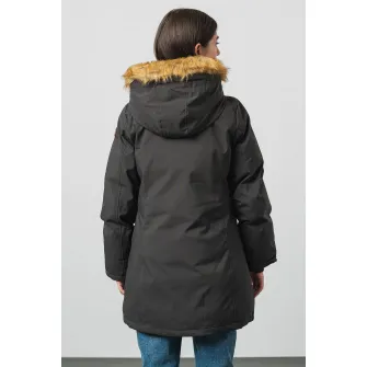 Anapurna, Jacheta parka cu logo Dinastiana, Negru stins, XL
