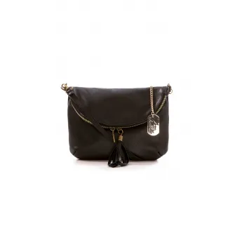 Anna Morellini, Geanta crossbody de piele Alice, Negru