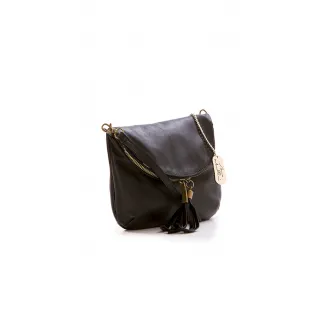 Anna Morellini, Geanta crossbody de piele Alice, Negru