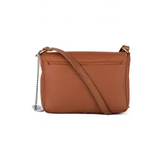 Anna Morellini, Geanta crossbody din piele cu canafi Lola, Maro caramel