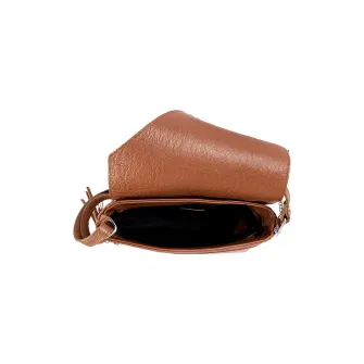 Anna Morellini, Geanta crossbody din piele cu canafi Lola, Maro caramel