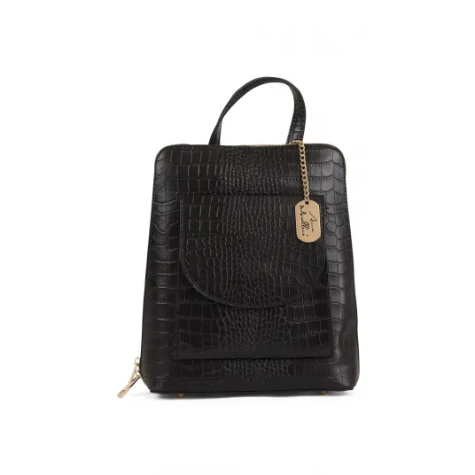 Anna Morellini, Rucsac de piele cu model convertibil, Nergu