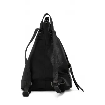 Anna Morellini, Rucsac din piele in forma de triunghi Aureliana, Negru