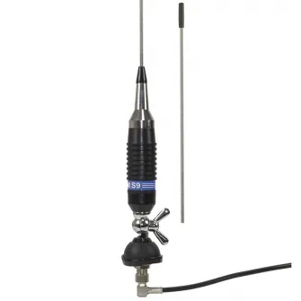 Antena CB PNI S9 cu fluture, lungime spic 120 cm, cablu RG58 4m