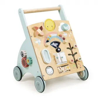 Antepremergator din lemn Tender Leaf Toys - Sunshine Baby Activity Walker, cu activitati