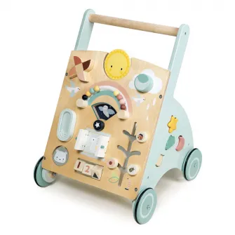 Antepremergator din lemn Tender Leaf Toys - Sunshine Baby Activity Walker, cu activitati