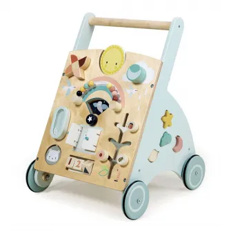 Antepremergator din lemn Tender Leaf Toys - Sunshine Baby Activity Walker, cu activitati