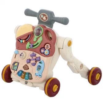 Antepremergator Mappy 3 in 1, convertibil, cu lumini si sunete, roz