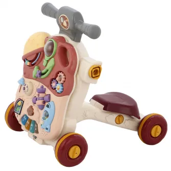 Antepremergator Mappy 3 in 1, convertibil, cu lumini si sunete, roz