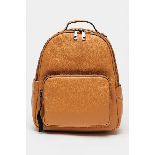 Antonia Moretti, Rucsac de piele cu aspect texturat, Caramel