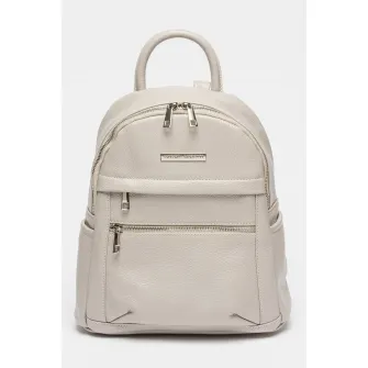 Antonia Moretti, Rucsac de piele cu buzunare multiple, Grej