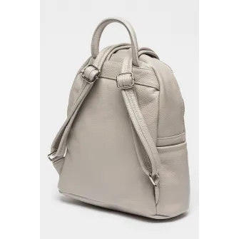 Antonia Moretti, Rucsac de piele cu buzunare multiple, Grej
