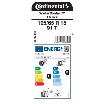 Anvelopa de iarna Continental 195/65R15 WinterContact TS 870 91T