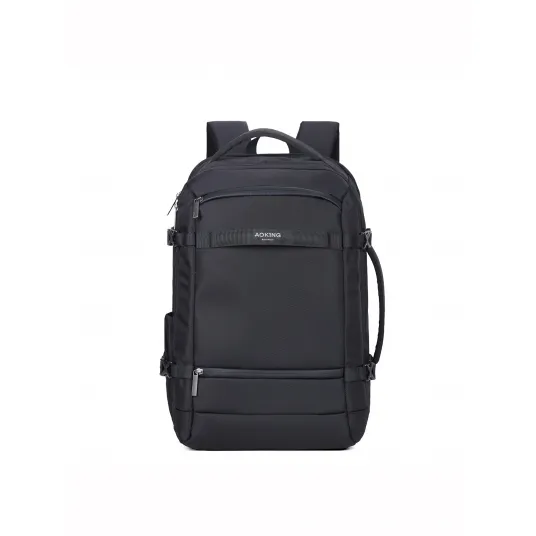 Aoking, Rucsac unisex cu buzunare multiple, Negru