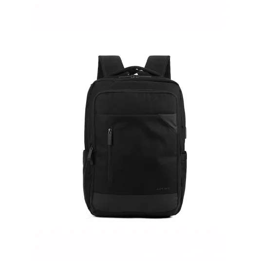 Aoking, Rucsasc unisex cu compartiment pentru laptop, Negru