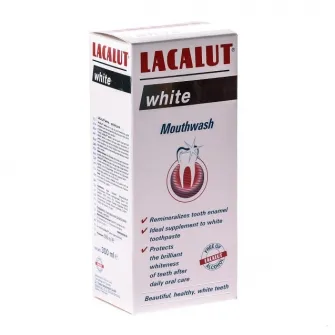 Apa de gura Lacalut White Antiplaque, 300 ml