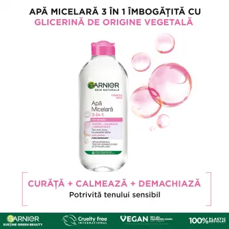 Apa micelara Garnier Skin Naturals pentru ten sensibil, 400 ml