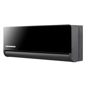 Aparat de aer conditionat Heinner BlackPearl 12000 BTU Wi-Fi, Clasa A+++/A++, functie Super Ionizare, Breeze away, Active clean, panou negru oglinda, HAC-BP12WIFI-BK