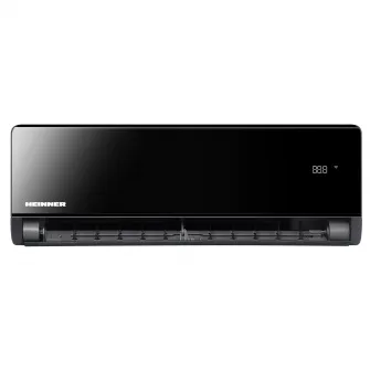 Aparat de aer conditionat Heinner BlackPearl 12000 BTU Wi-Fi, Clasa A+++/A++, functie Super Ionizare, Breeze away, Active clean, panou negru oglinda, HAC-BP12WIFI-BK