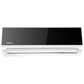 Aparat de aer conditionat Heinner Mirror 12000 BTU Wi-Fi, Clasa A++, Functie incalzire, Filtru cu densitate ridicata, Follow me, HAC-MRB12WHWIFI, negru oglinda cu carcasa alba