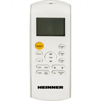 Aparat de aer conditionat Heinner Mirror 12000 BTU Wi-Fi, Clasa A++, Functie incalzire, Filtru cu densitate ridicata, Follow me, HAC-MRB12WHWIFI, negru oglinda cu carcasa alba