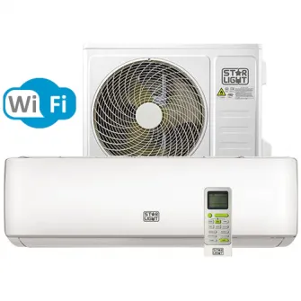 Aparat de aer conditionat Star-Light ACT-09WIFI, Control WiFi, 3D Inverter, 9000 BTU, Functie incalzire, Clasa A++, Display, Alb