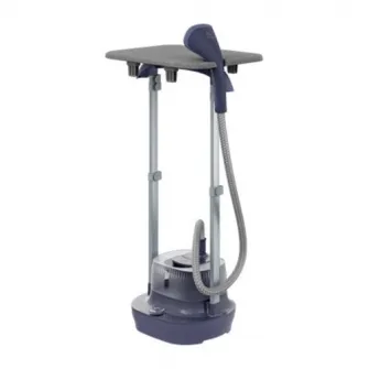 Aparat de calcat cu abur de inalta presiune Electrolux Refine 700 E7US1-4MN, 2-in-one, suport pentru calcare orizontala sau verticala, umeras haine, 1800W, jet abur 36 g/ min, 5 bari, 2.5 l, manusa cu protectie termica, perie haine, albastru