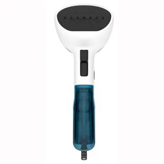 Aparat de calcat cu abur Tefal Access Steam First DT6130E0, 1300W, abur variabil 20g/min, incalzire rapida 15 sec, rezervor 70ml, perie testaturi, Alb/Albastru