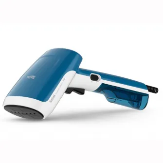 Aparat de calcat cu abur Tefal Access Steam First DT6130E0, 1300W, abur variabil 20g/min, incalzire rapida 15 sec, rezervor 70ml, perie testaturi, Alb/Albastru