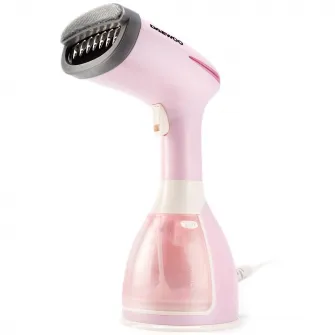 Aparat de calcat vertical cu abur Daewoo DGS1500PK, 1500 W, 280 ml, Abur 60 gr/min, Alb/Roz