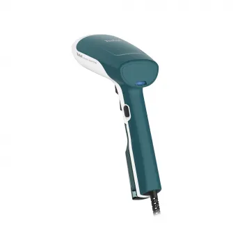 Aparat de calcat vertical cu abur Tefal Access Steam First DT6131E0, 1300W, abur variabil 0-20 g/min, rezervor apa 70 ml, incalzire rapida in 15s, functie auto OFF, perie tesaturi, alb/albastru