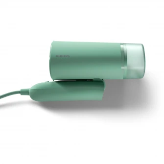 Aparat de calcat vertical cu aburi Philips Seria 3000 STH3010/70, 1000 W, 20 g/min, compact si pliabil, rezervor detasabil 100 ml, husa, Turcoaz