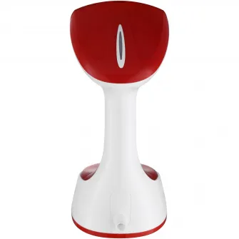Aparat de calcat vertical Heinner Charon HGS-1400RD, 1240-1470W, talpa din inox, abur continuu cu buton blocare, rezervor apa fix, design pliabil pentru depozitare usoara, perie inclusa, debit abur 18+-4g/min, capacitate rezervor apa 120ml, alb/ rosu