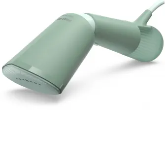 Aparat de calcat vertical portabil Philips STH5010/70 Seria 5000, 1300W, debit de abur 24 g/min, rezervor de apa 120 ml, cap reglabil pentru calcare verticala si orizontala, saculet depozitare, verde