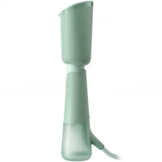Aparat de calcat vertical portabil Philips STH5010/70 Seria 5000, 1300W, debit de abur 24 g/min, rezervor de apa 120 ml, cap reglabil pentru calcare verticala si orizontala, saculet depozitare, verde