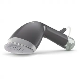 Philips STH7040/80 Портативный вертикальный утюг серии 7000, 1500 Вт, подача пара 28 г/мин, съемный резервуар на 100 мл + дополнительный резервуар для воды на 200 мл, подошва OptimalTEMP, 30 сек. Нагрев, регулируемая головка, 2 уровня пара, 870 г, крышка
