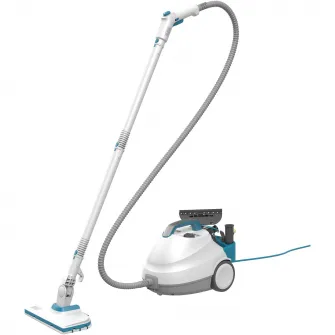 Aparat de curatat cu abur multifunctional 14 in 1 Black & Decker BHSMP2314, putere 2300 W, 14 accesorii incluse, presiune abur 4 bar, rezervor apa 1.2 L, elimina 99.9% dintre bacteriile cunoscute